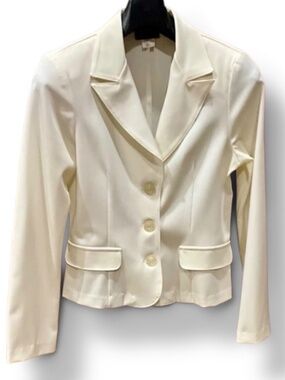 “A-List by Wrapper” Ivory Cream Blazer & Bootcut Pants  Sz 7